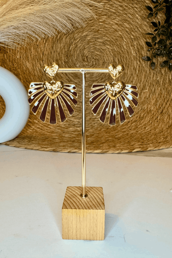 Boucle d'oreille OPHELIA marron – Image 2