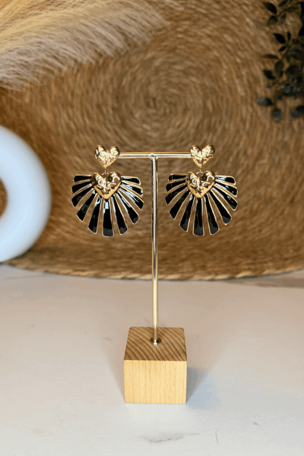 Boucle d'oreille OPHELIA noir – Image 2