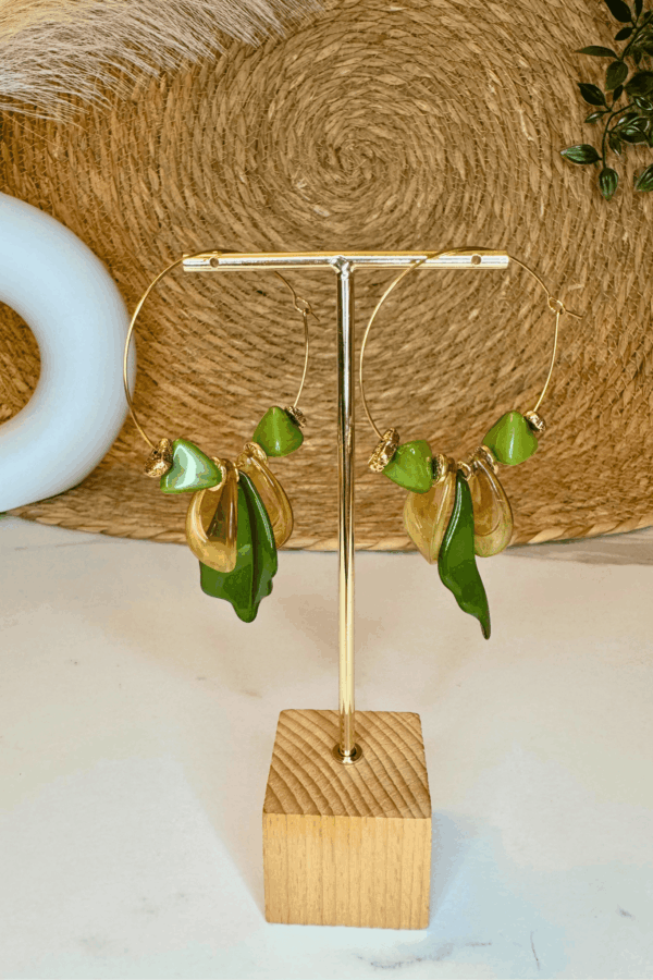 Boucle d'oreille MILA vert – Image 2