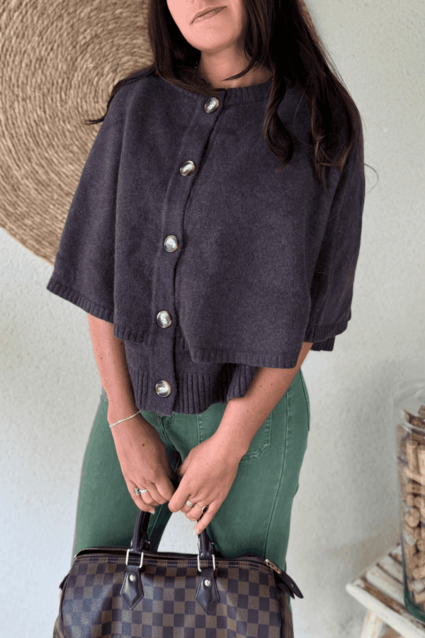 Gilet poncho NOA - Taille unique jusqu'au 48 – Image 2